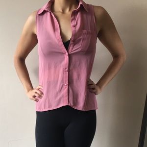 Short sleeve button up blouse